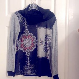 Funnel-Neck Sweater-Tunic